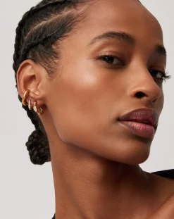 Magma Gemstone Small Hoop Earrings