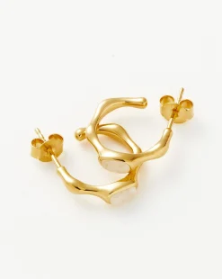 Magma Gemstone Small Hoop Earrings