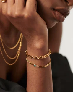 March Birthstone Chain Bracelet