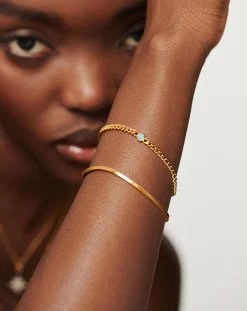 March Birthstone Chain Bracelet