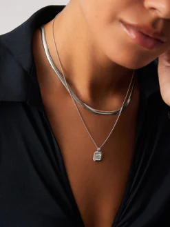 March Birthstone Pendant Necklace