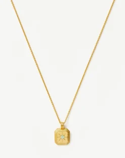 March Birthstone Pendant Necklace