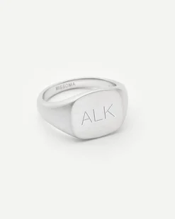 Mens Engravable Signet Ring