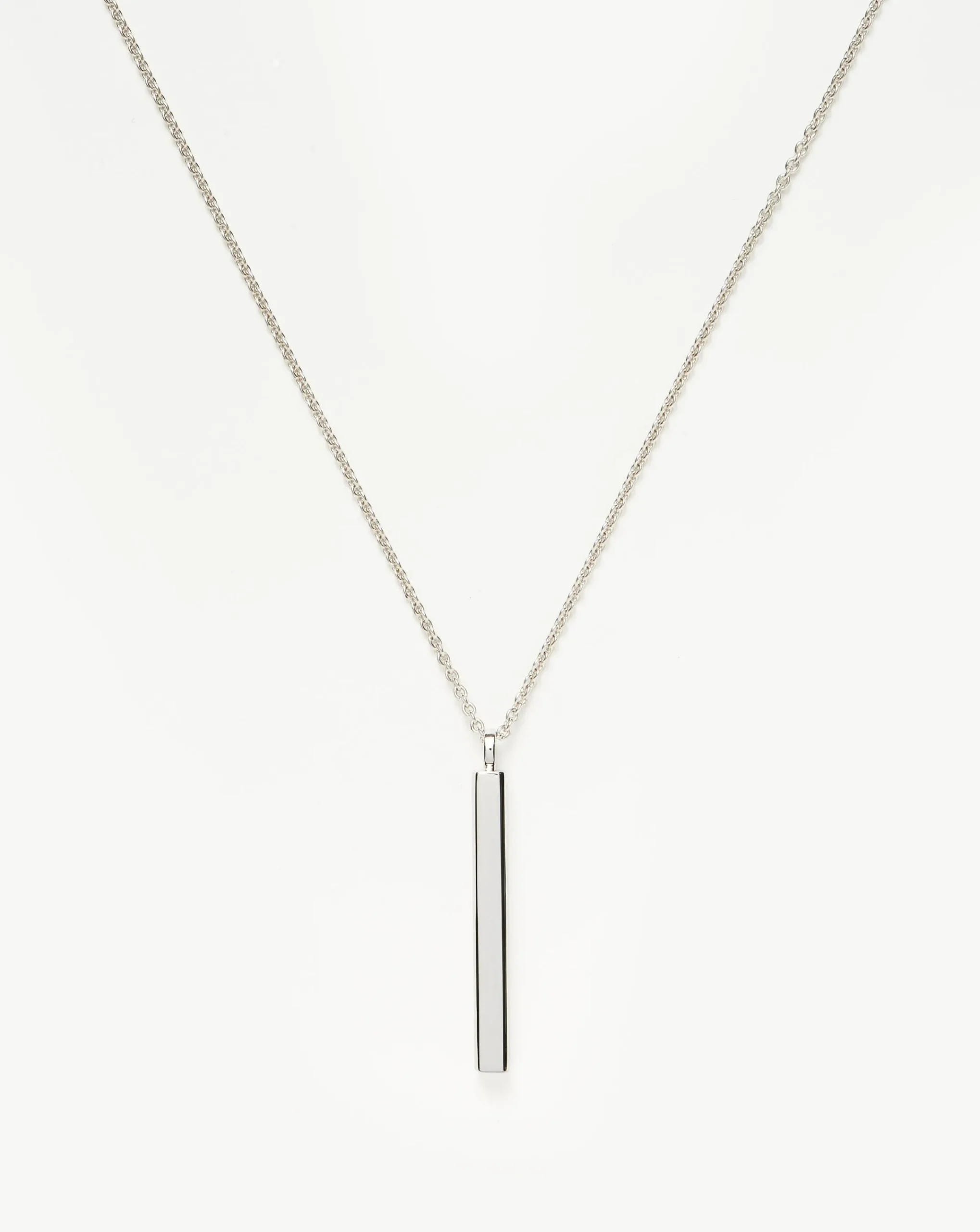 Mens Engravable Tag Pendant Necklace