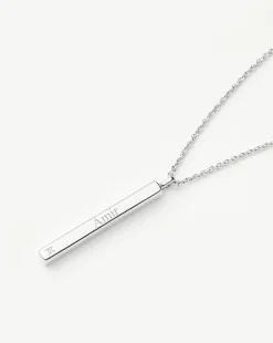 Mens Engravable Tag Pendant Necklace