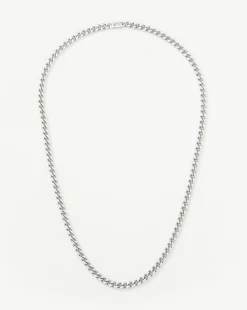 Mens Flat Curb Chain Necklace