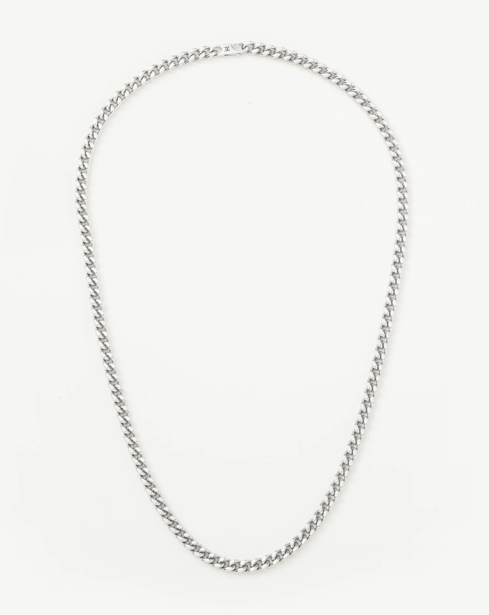 Mens Flat Curb Chain Necklace