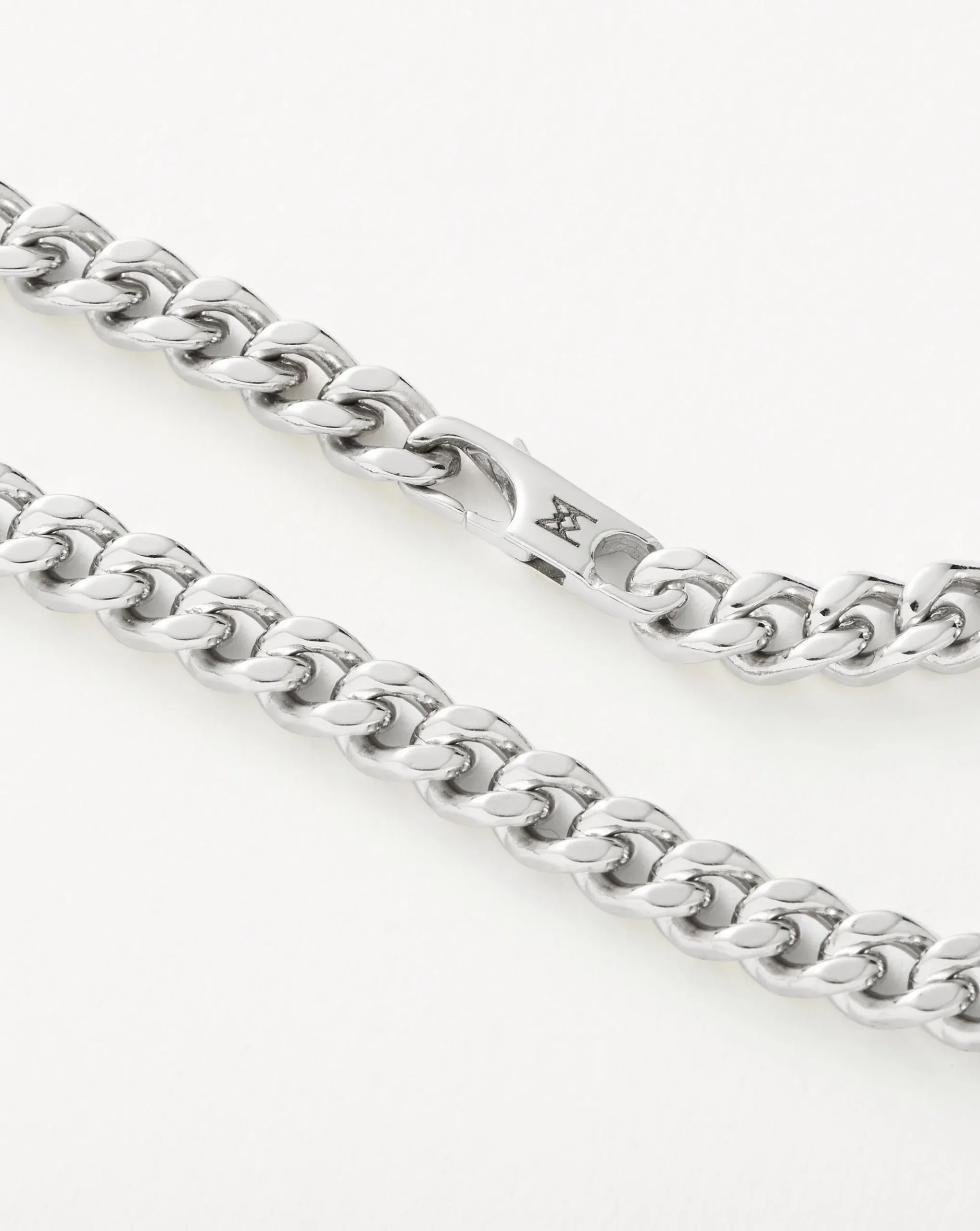 Mens Flat Curb Chain Necklace
