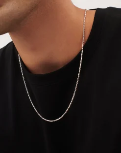 Mens Interlocking Link Chain Necklace