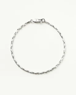 Mens Interlocking Link Chain Bracelet