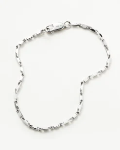 Mens Interlocking Link Chain Bracelet