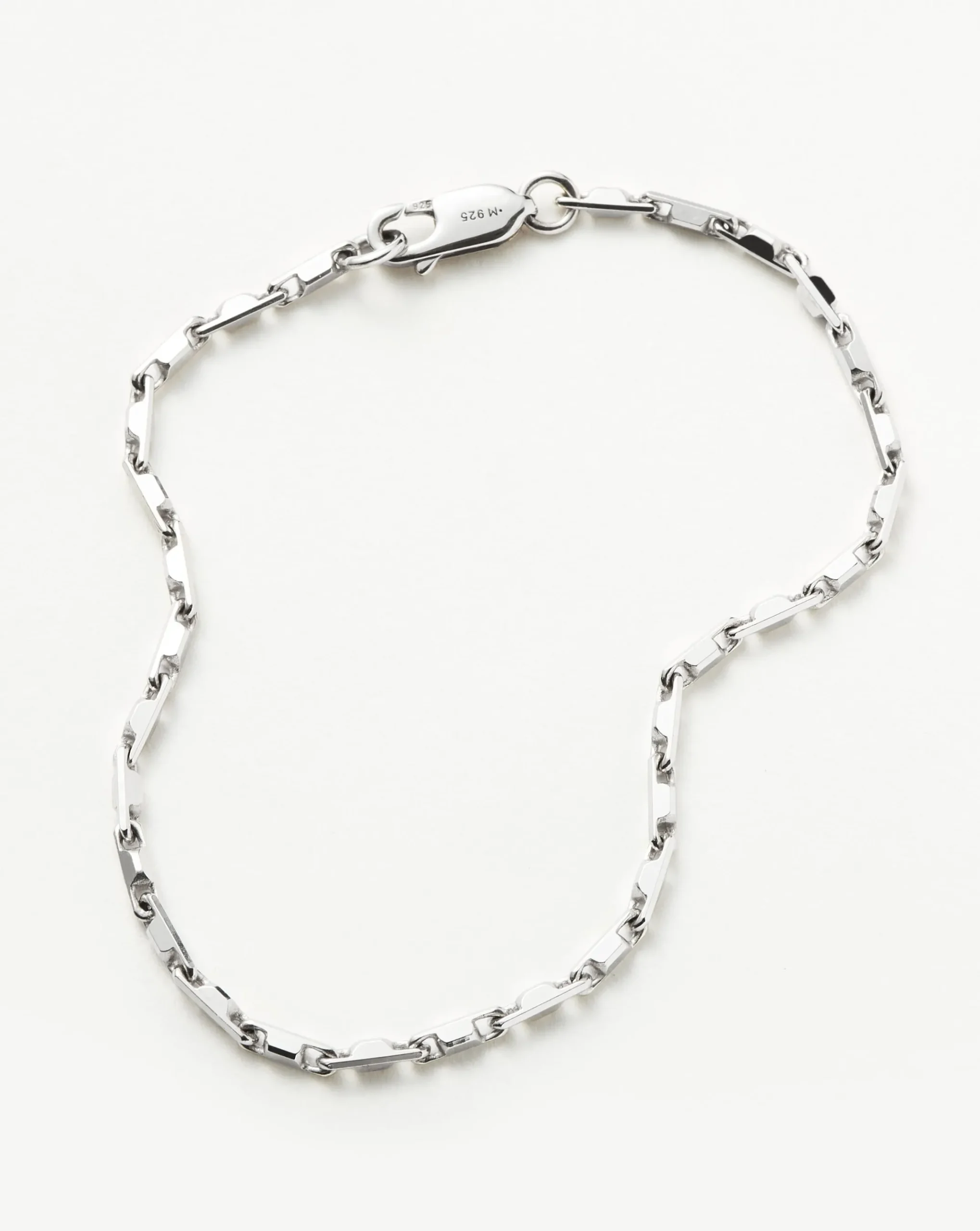 Mens Interlocking Link Chain Bracelet