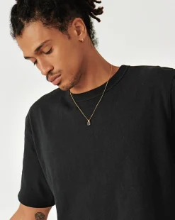 Mens Lucy Williams Square Black Onyx Pendant Necklace