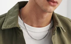 Mens Round Curb Chain Necklace