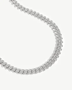 Mens Round Curb Chain Necklace