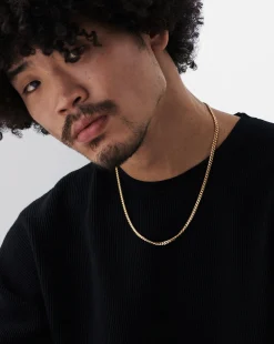 Mens Round Curb Chain Necklace