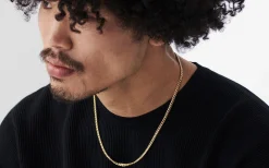 Mens Round Curb Chain Necklace