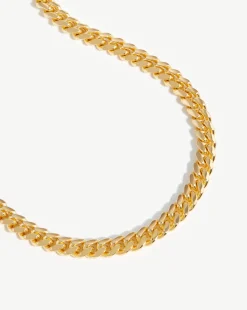 Mens Round Curb Chain Necklace