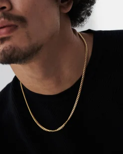 Mens Round Curb Chain Necklace