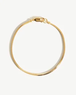 Mens Square Snake Chain Bracelet