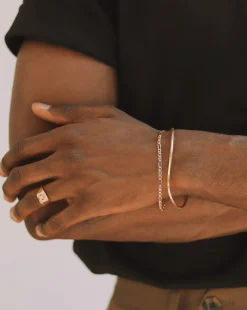 Mens Square Snake Chain Bracelet