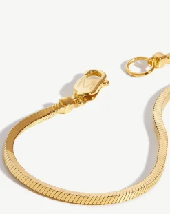 Mens Square Snake Chain Bracelet