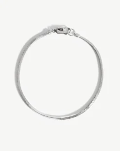 Mens Square Snake Chain Bracelet