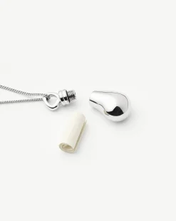 Message in a Bottle Droplet Pendant Necklace