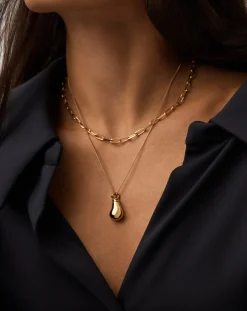 Message in a Bottle Droplet Pendant Necklace
