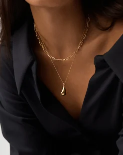 Message in a Bottle Droplet Pendant Necklace