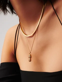 Message in a Bottle Ridge Pendant Necklace