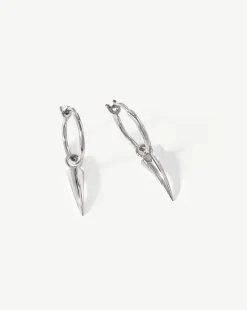 Mini Claw Charm Hoop Earrings