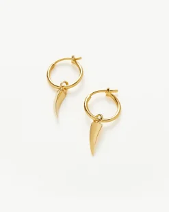 Mini Claw Charm Hoop Earrings