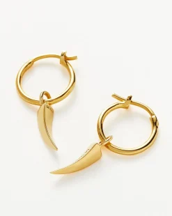 Mini Claw Charm Hoop Earrings