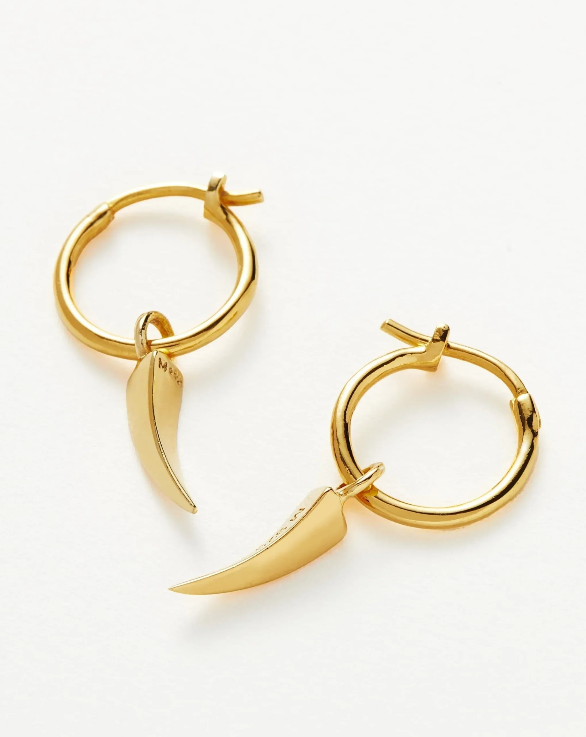 Mini Claw Charm Hoop Earrings
