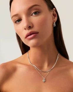Mini Ridge Heart Charm Pendant Necklace