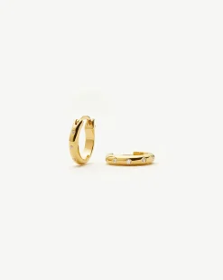 Mini Solar Studded Hoop Earrings