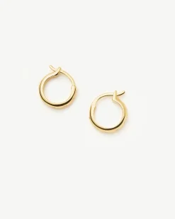 Mini Solar Studded Hoop Earrings