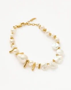 Mixed Pearl Statement Beaded Bracelet
