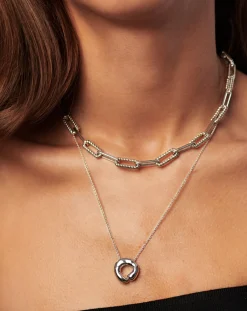 Molten Doughnut Pendant Necklace