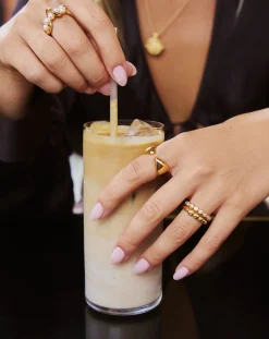 Molten Pearl Twisted Stacking Ring