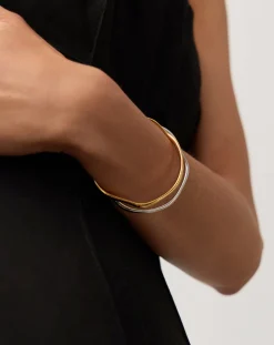 Molten Ripple Bangle Bracelet Set