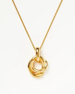 Molten Twisted Double Pendant Necklace