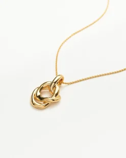 Molten Twisted Double Pendant Necklace