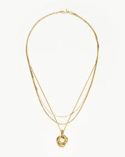 Molten Twisted Pendant Necklace Set