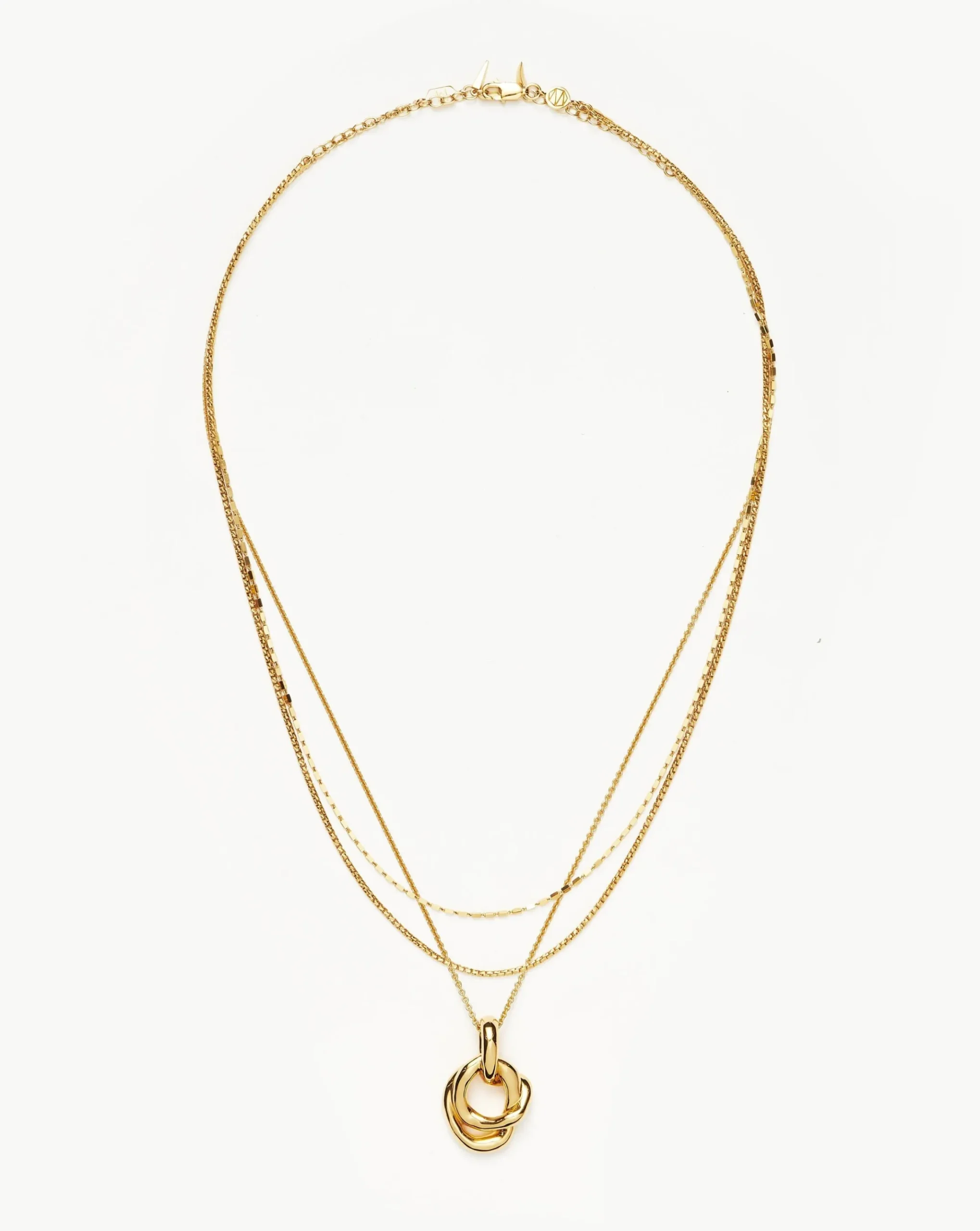 Molten Twisted Pendant Necklace Set
