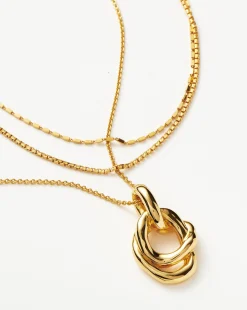 Molten Twisted Pendant Necklace Set