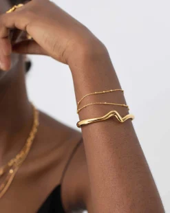 Molten Wave Cuff Bracelet