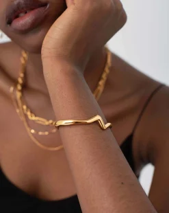 Molten Wave Cuff Bracelet