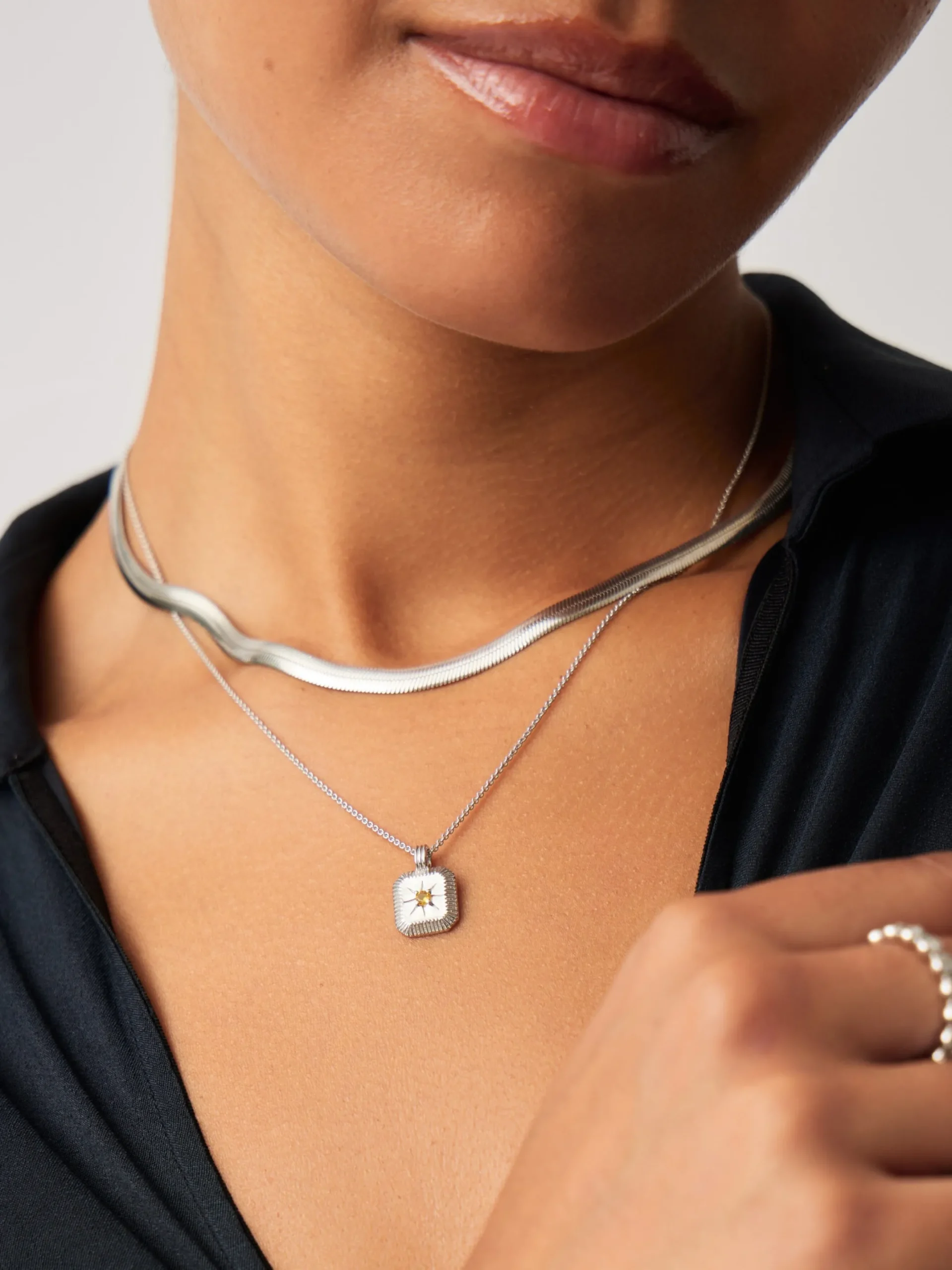 November Birthstone Pendant Necklace